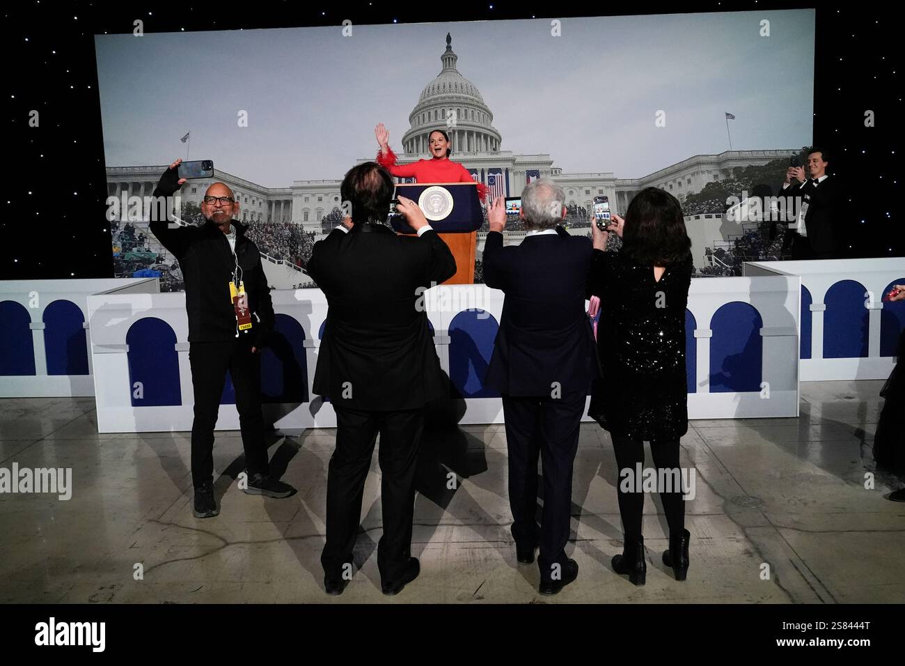 Guests mingle as the Liberty Ball gets underway before President Donald ...