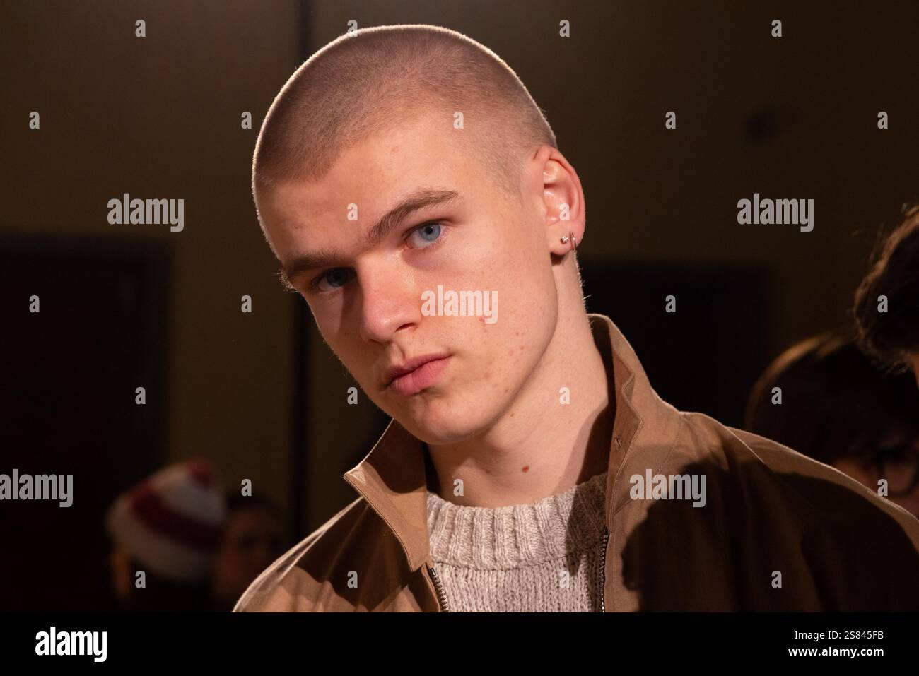 A guest is seen at the Tod's presentation during the Milan Menswear