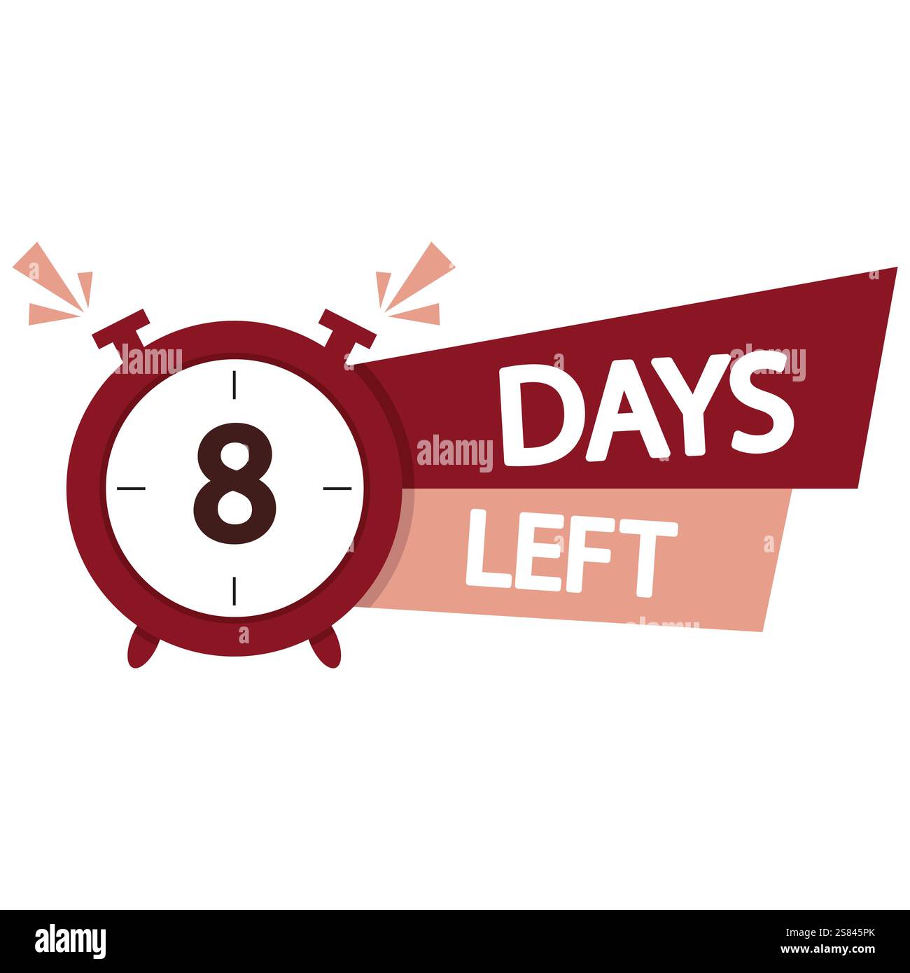 8 days left text hi-res stock photography and images - Alamy