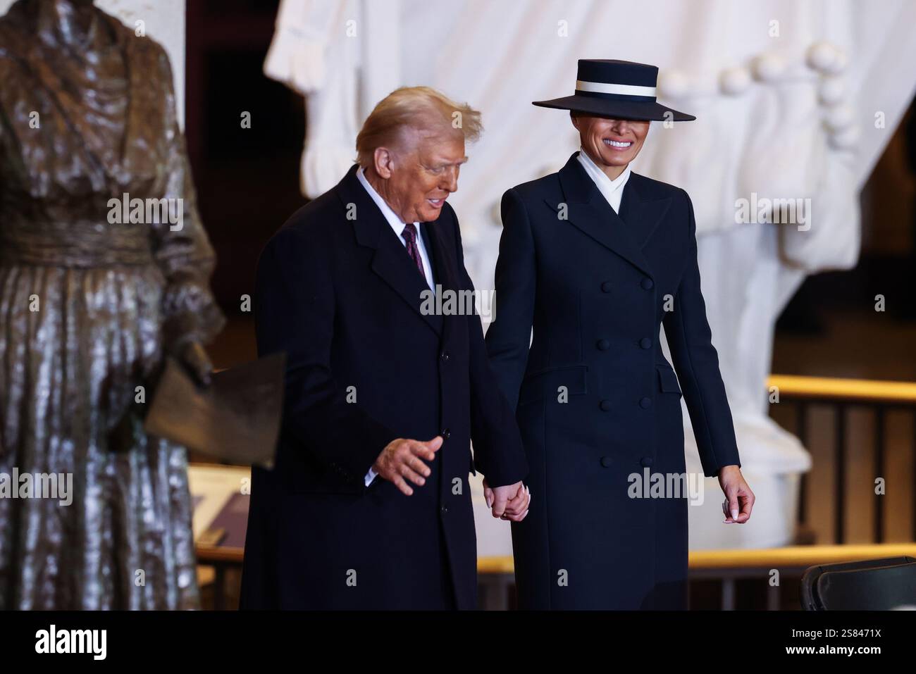 President Trump and First Lady Melania Trump arrive at Emancipation