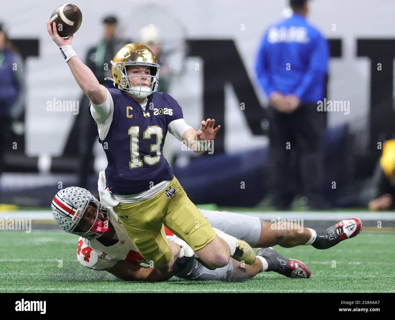 Atlanta, United States. 20th Jan, 2025. Notre Dame quarterback Riley ...