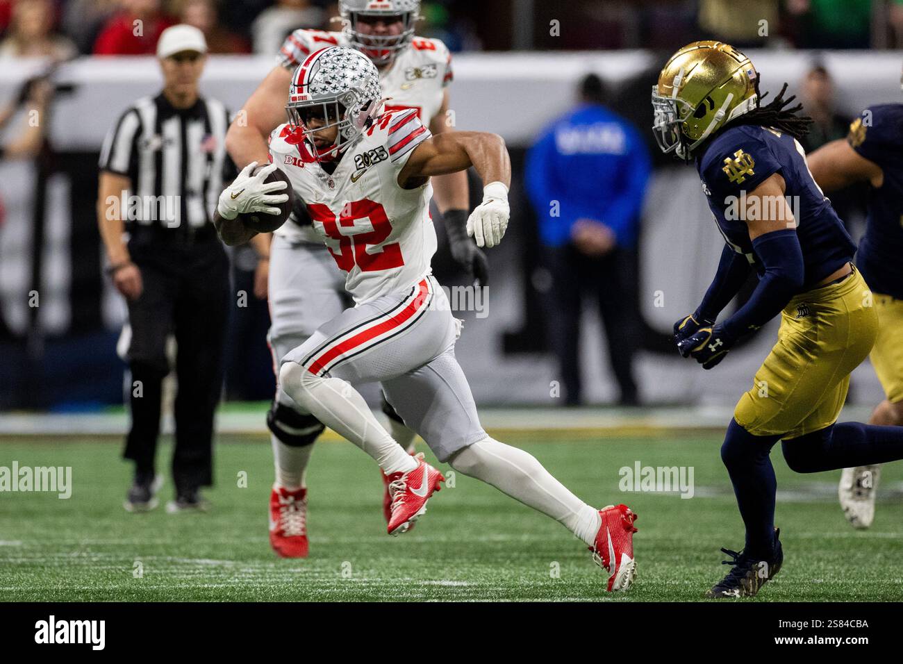 January 20, 2025 Ohio State running back TreVeyon Henderson (32) runs