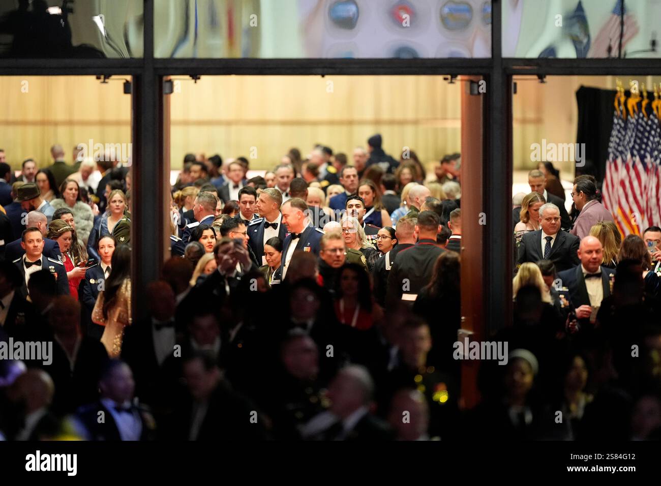 Guests mingle at the Commander in Chief Ball, Monday, Jan. 20, 2025, in