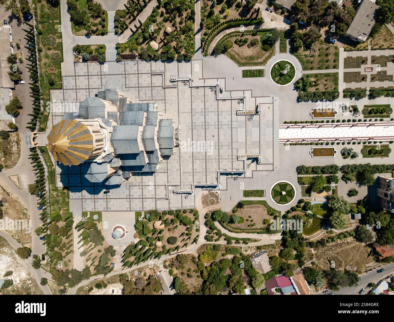 Golden Holy Trinity The Holy Trinity Cathedral of Tbilisi, Georgia, features a golden dome ...