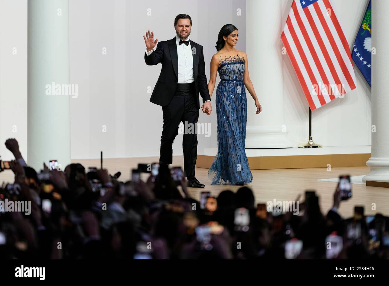 Vice President JD Vance and second lady Usha Vance arrive at the Commander in Chief Ball, part