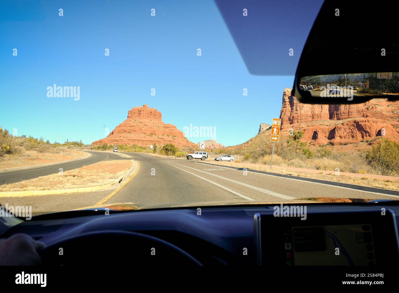 Sedona, AZ, USA, 20 Jan 2025 - An American road trip adventure, driving ...