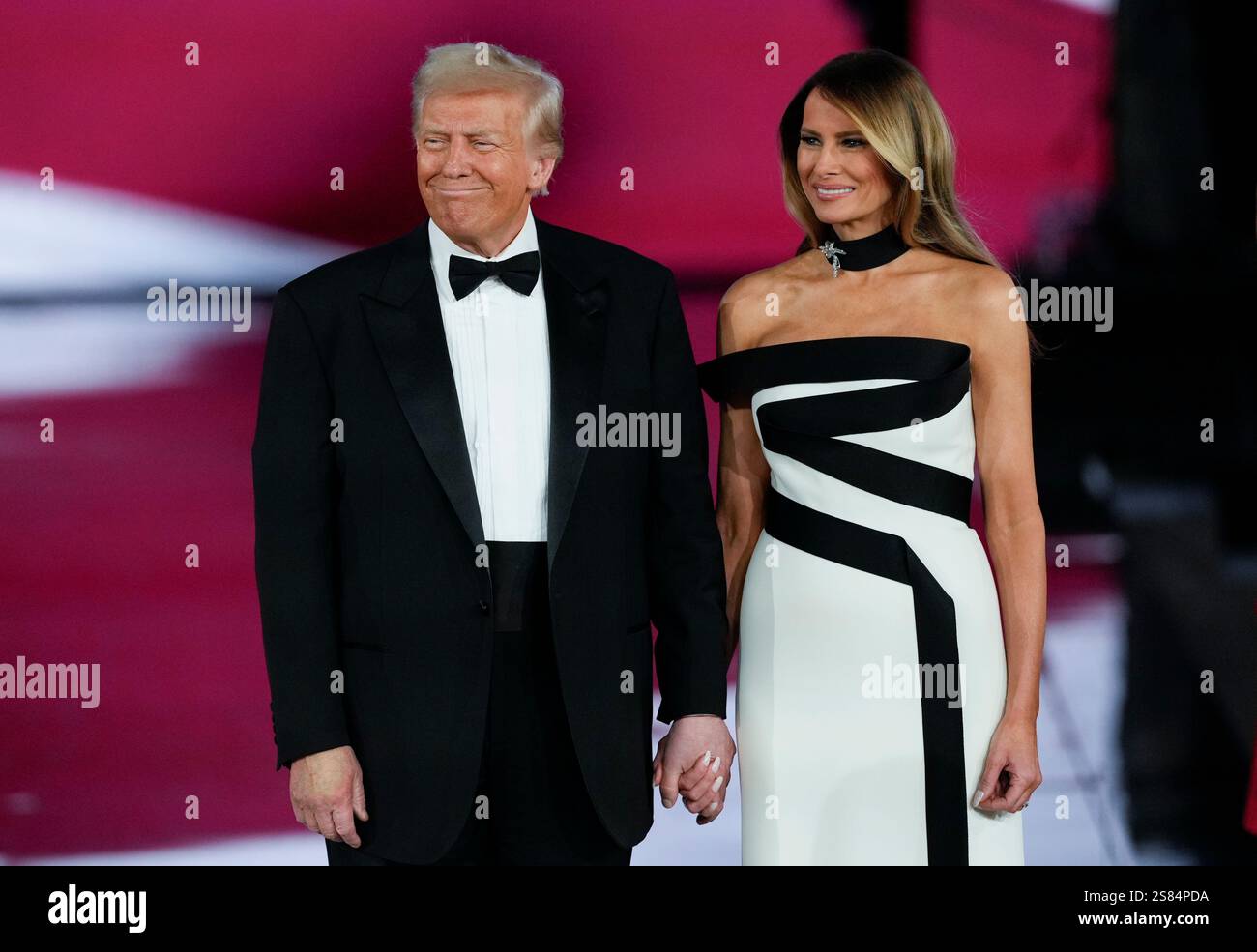 President Donald Trump and first lady Melania Trump at the Liberty Ball ...