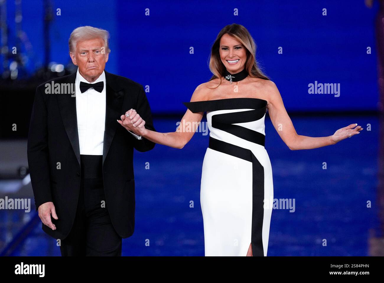 President Donald Trump and first lady Melania Trump at the Liberty Ball ...