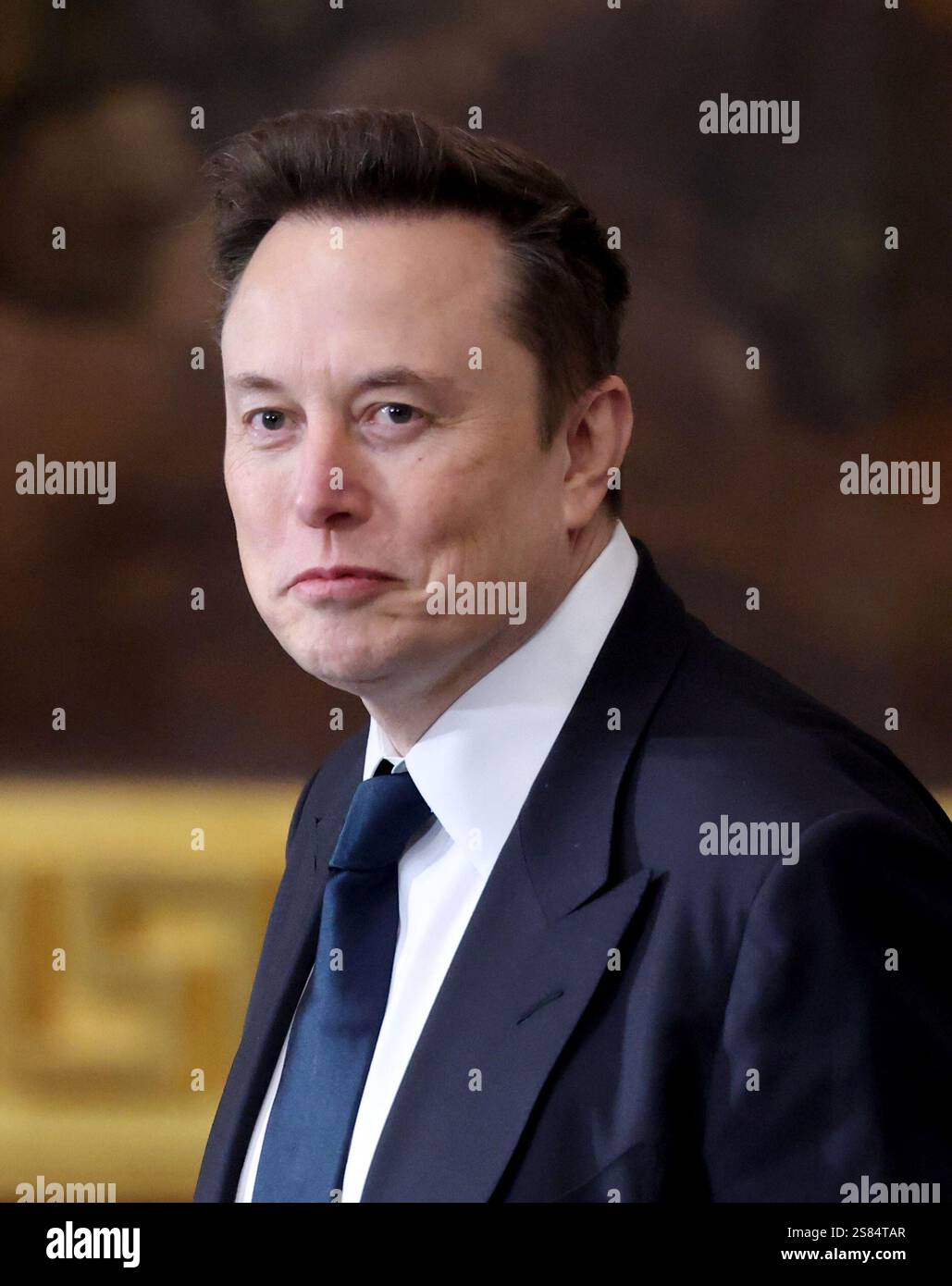 Elon Musk attends the presidential inauguration of Donald Trump at the