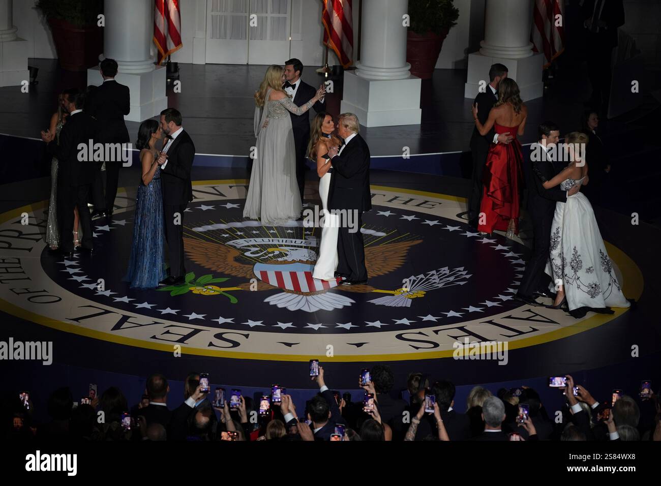 President Donald Trump and first lady Melania Trump, Vice President JD