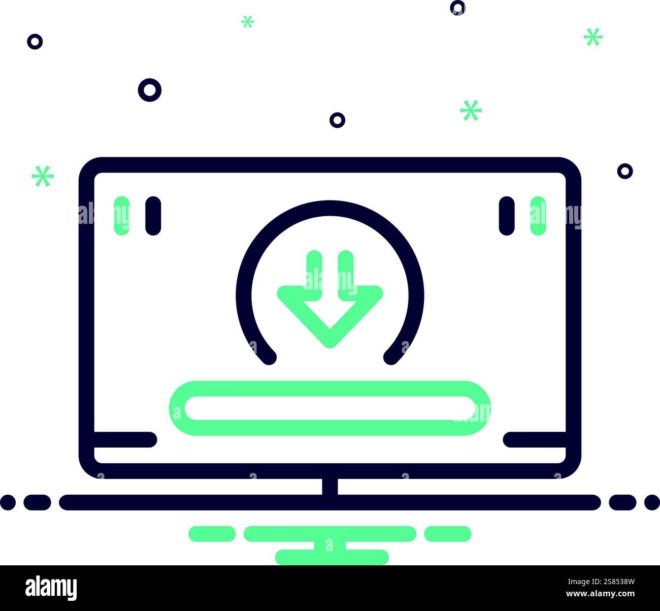 Icon for download, process Stock Vector