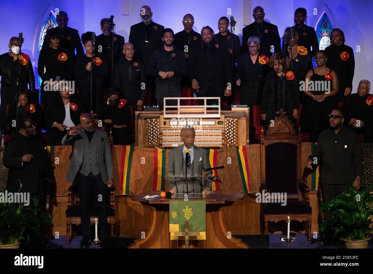 Washington DC, USA. 20th Jan., 2025, Civil rights activist Reverend Al ...