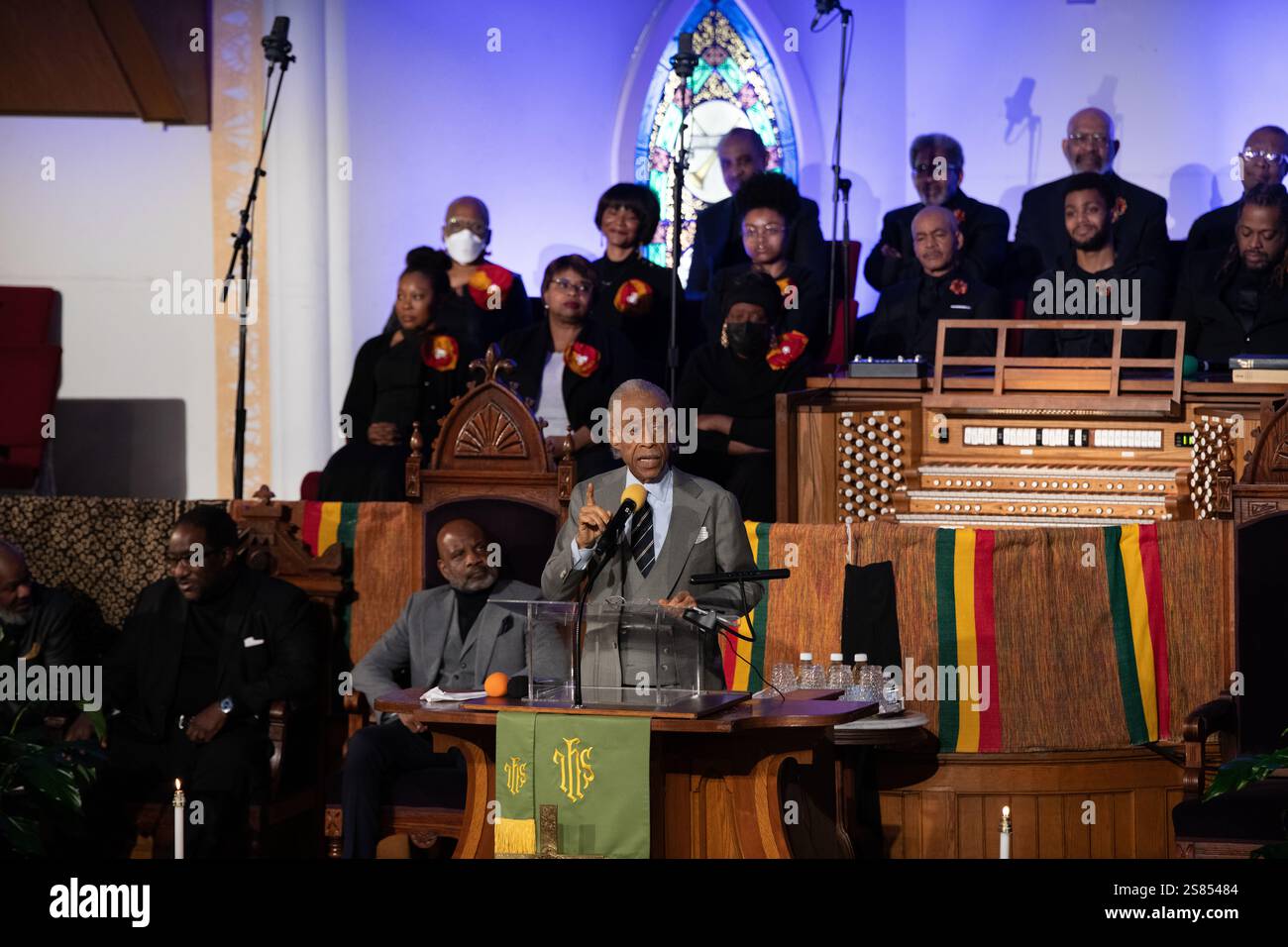 Washington DC, USA. 20th Jan., 2025, Civil rights activist Reverend Al