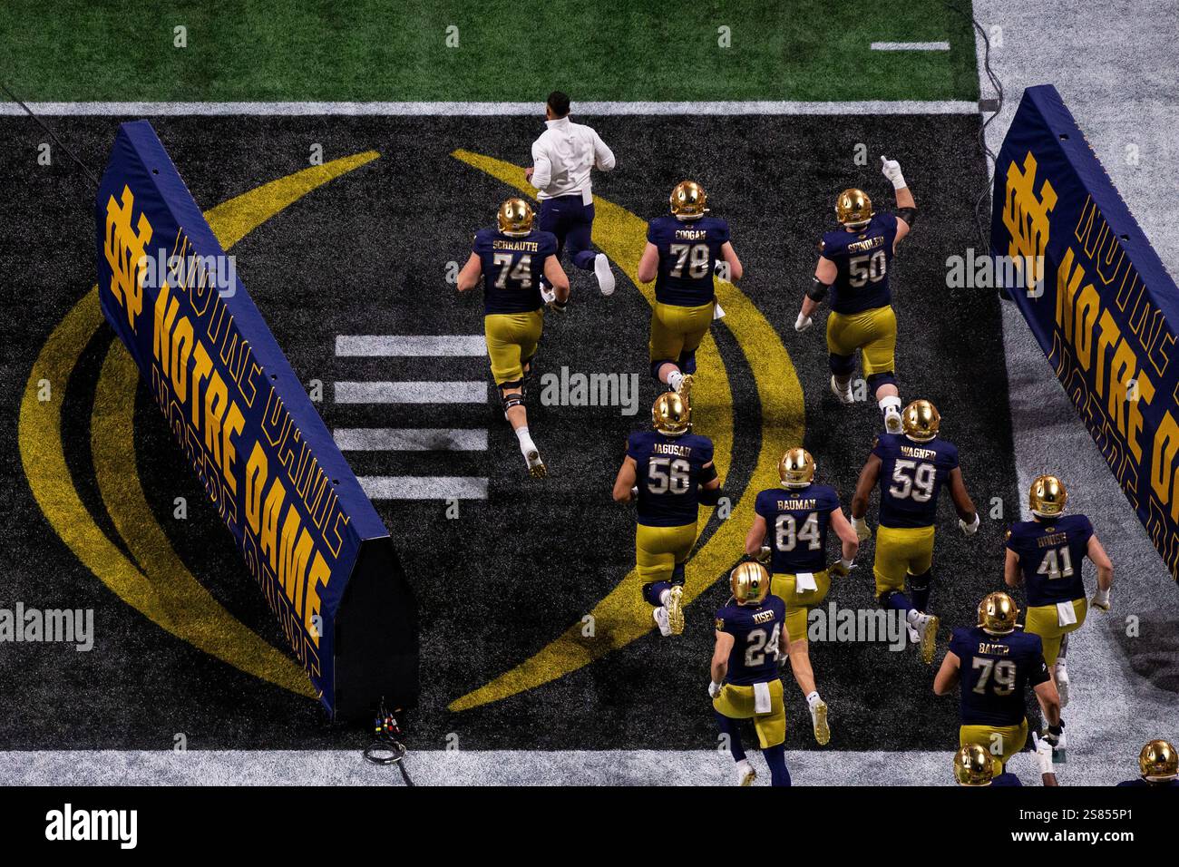 January 20, 2025 Notre Dame runs out for the 2025 CFP National