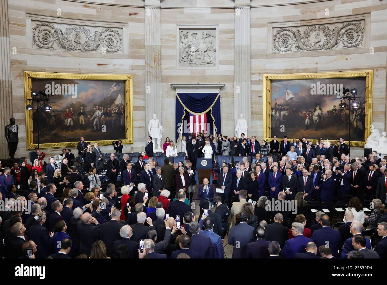 Washington, United States Of America. 20th Jan, 2025. People attend the ...