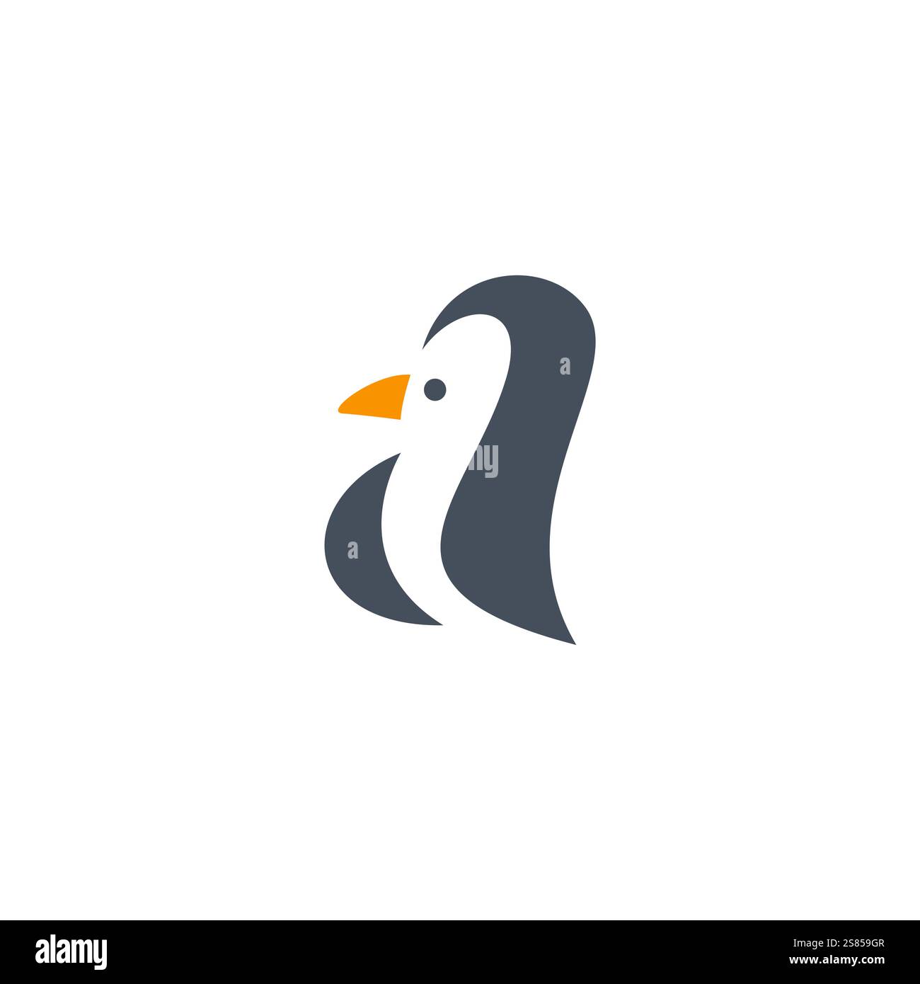 letter a and penguin vector logo Stock Vector