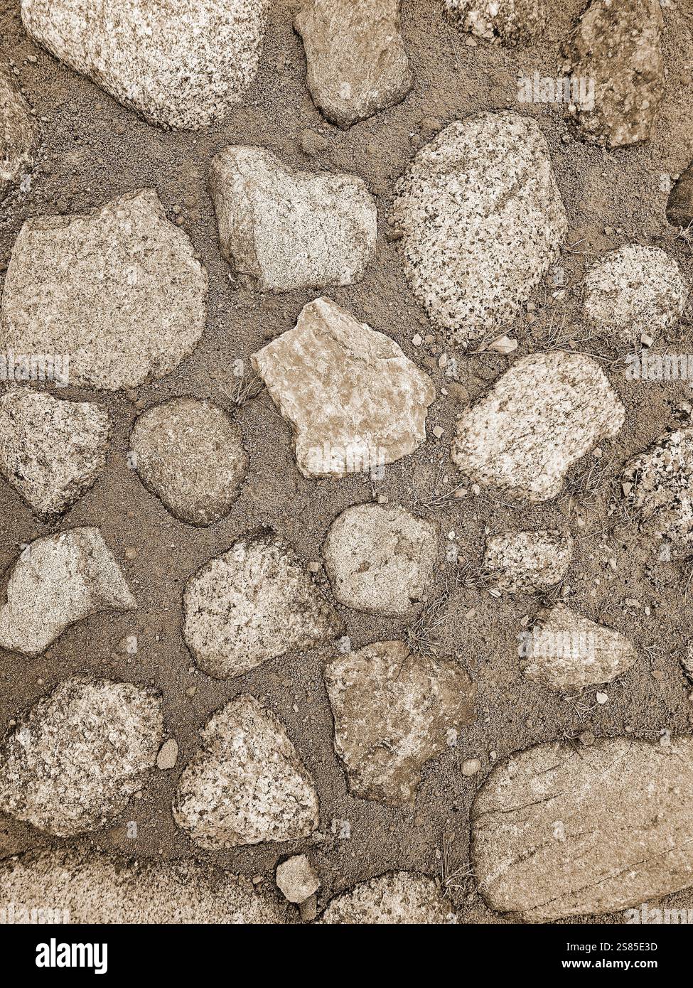 Stone walkway on the ground. Abstract background and texture for design ...