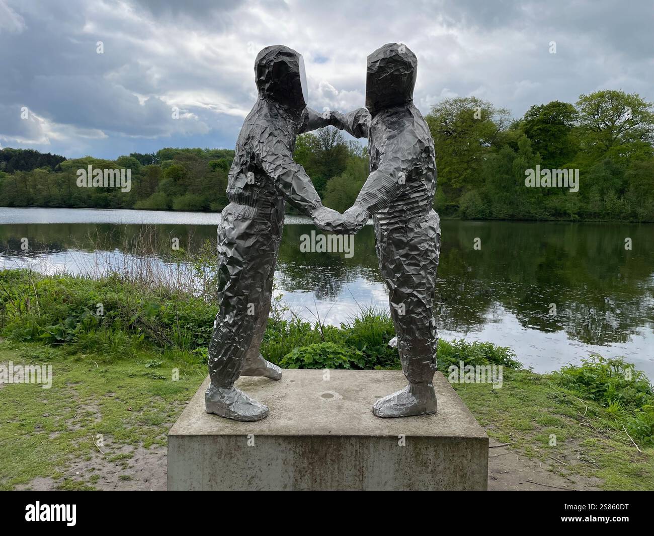 Hazmat Love by Tom Friedman at the Yorkshire Sculpture Park - Smartphone Captured Stock Image