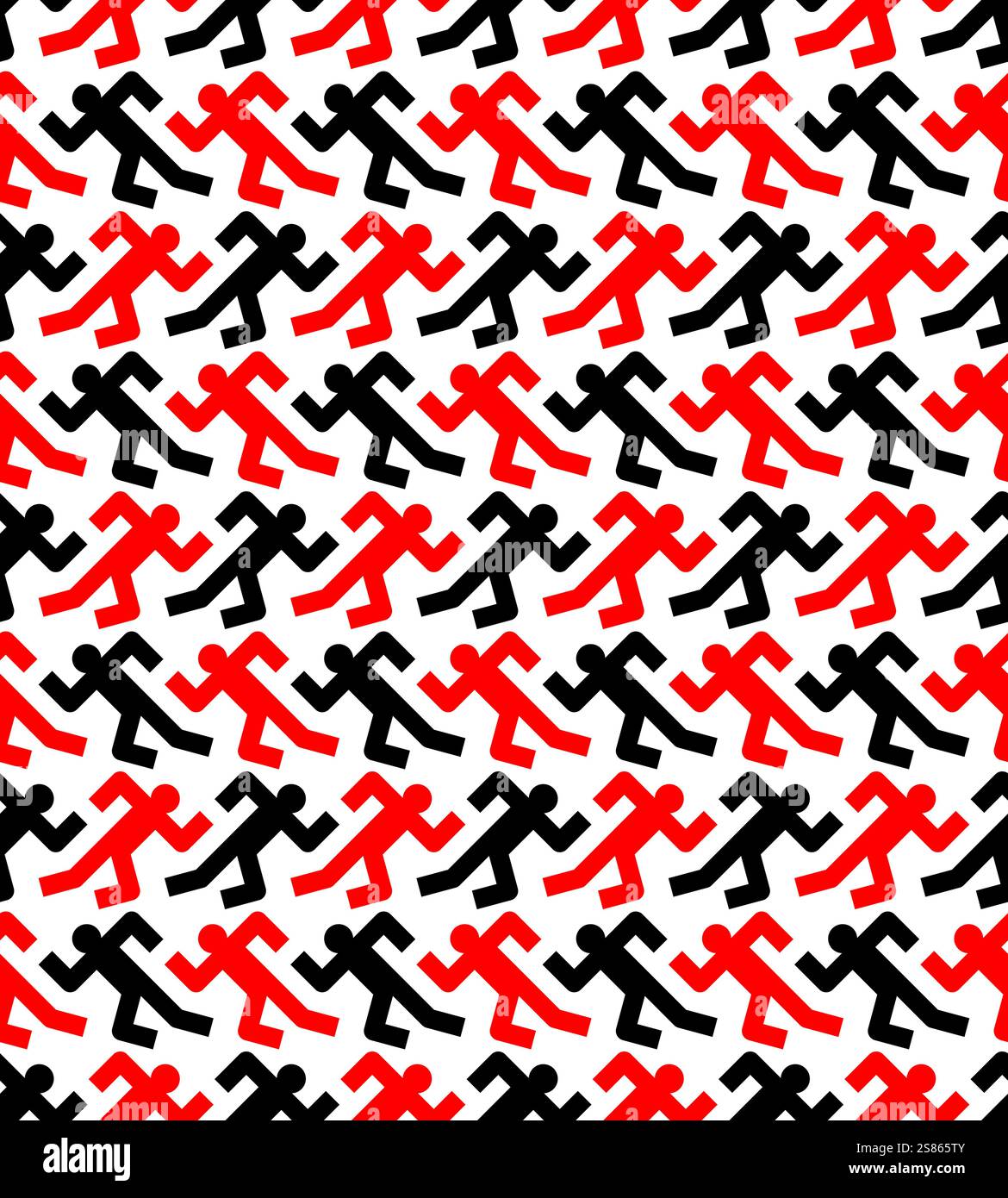 Running man pattern seamless. Run background. Stock Vector