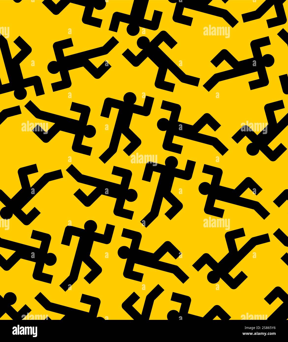 Running man pattern seamless. Run background. Stock Vector