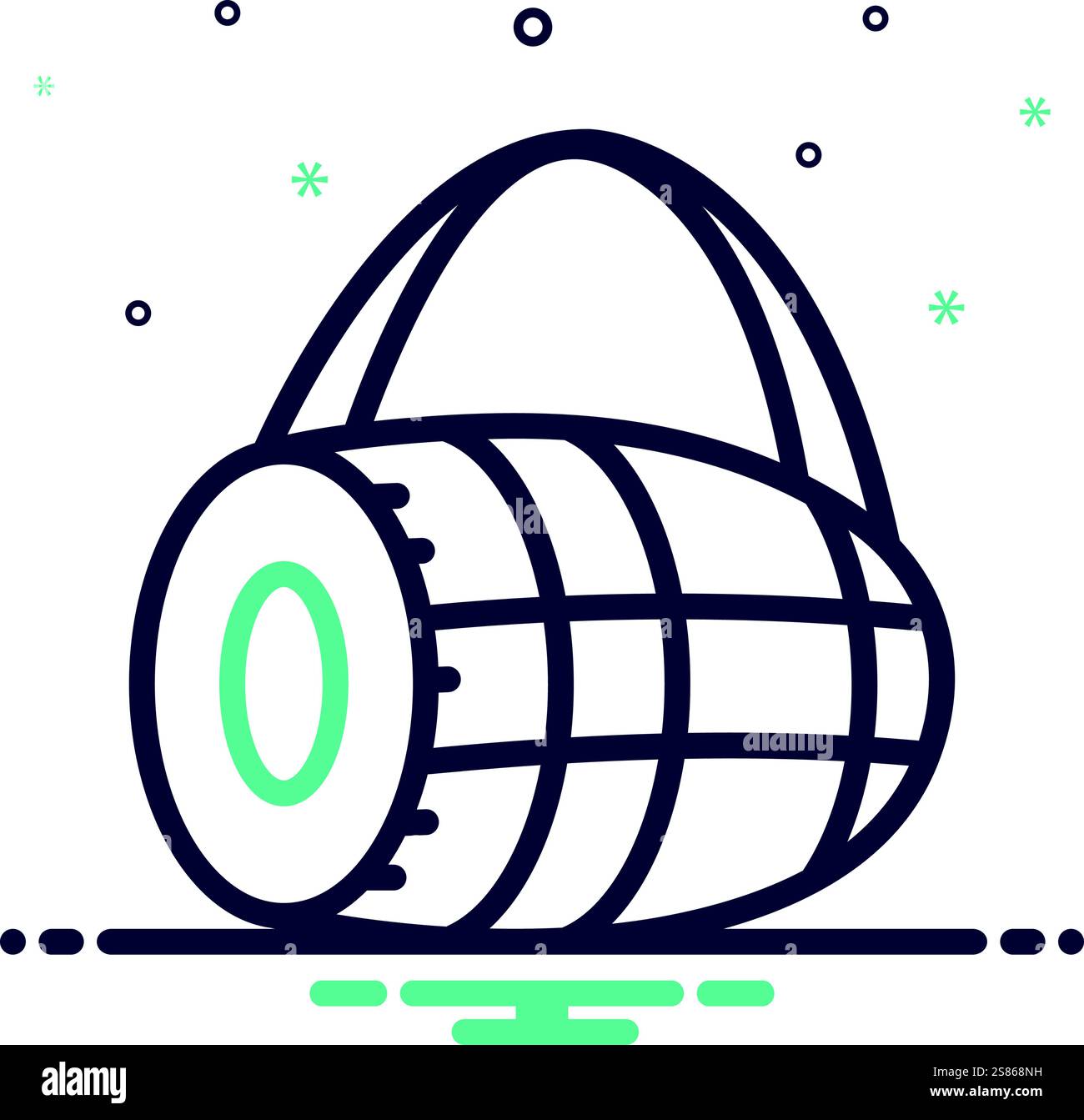 Icon for dhol, dholak Stock Vector