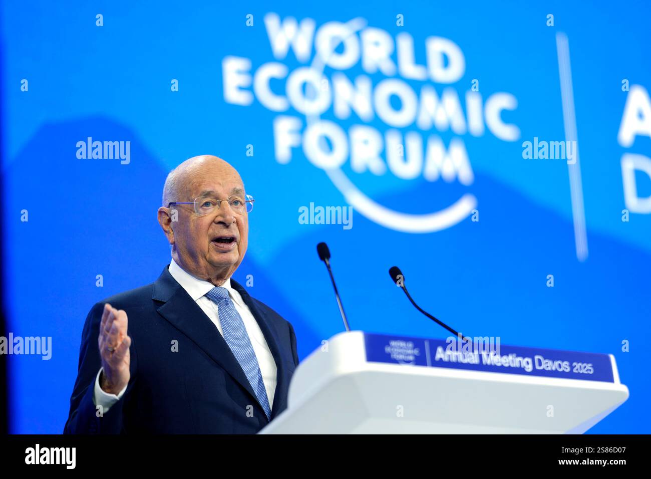 WEF founder Klaus Schwab speaks at the Annual Meeting of World Economic