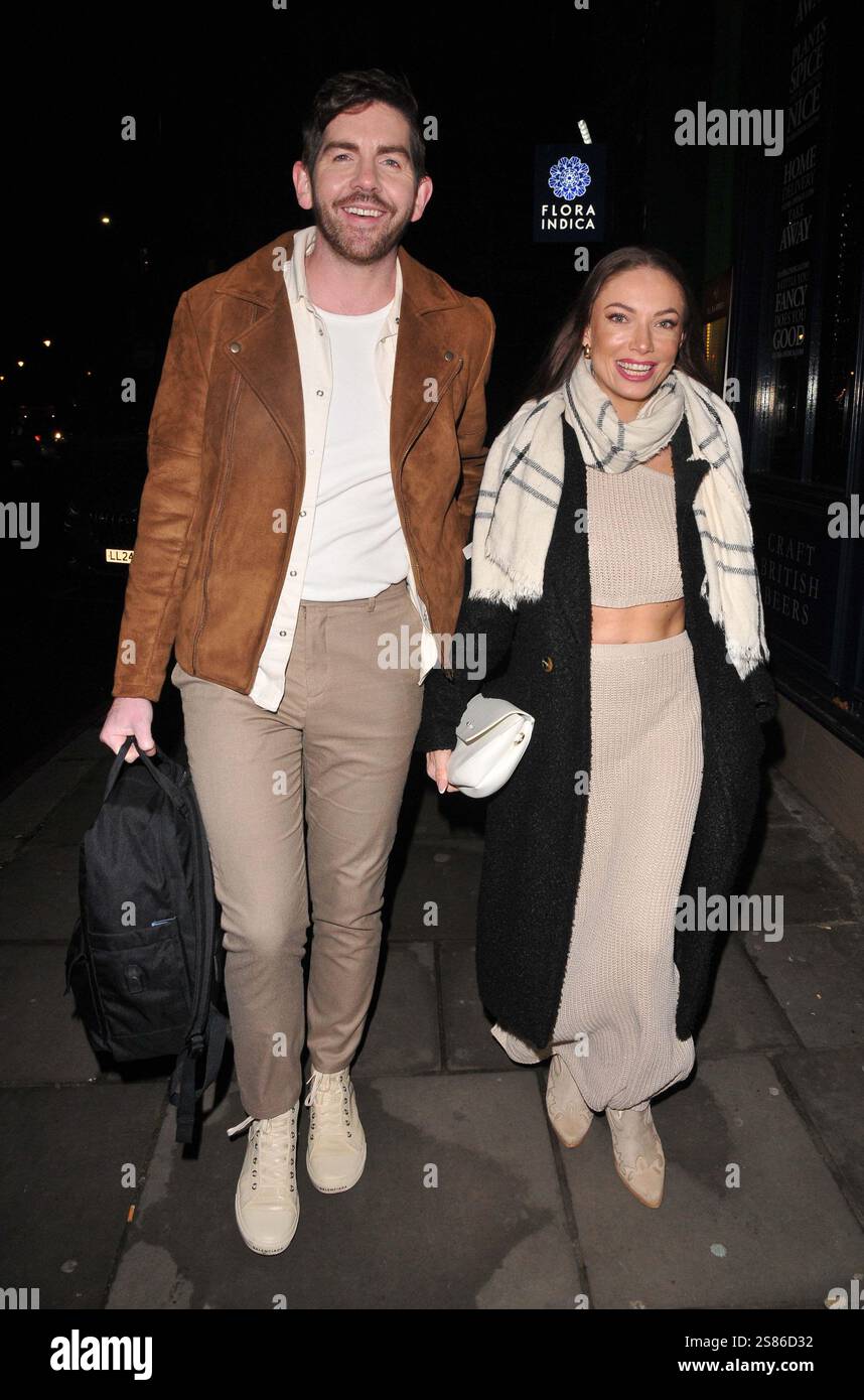Scott McGlynn and April Banbury at the Fake Bake for Blue Monday popup