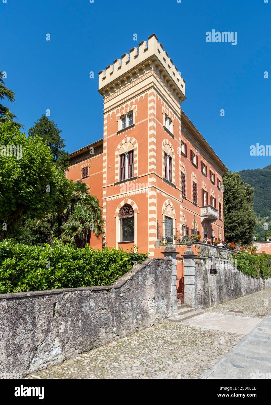 Villa De Herra, Lenno, Lake Como, Lago di Como, Italy Stock Photo