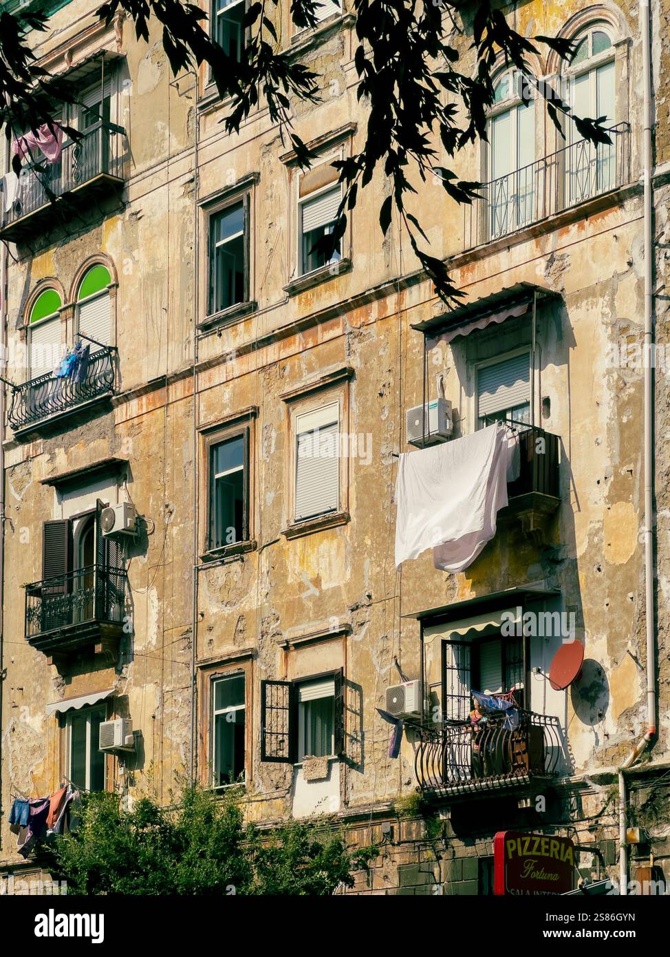 Via Pasquale Stanislao Mancini 1–3 is a central location in Naples, Italy, situated near the bustling Piazza Garibaldi: Phillip Roberts - Smartphone Captured Stock Image