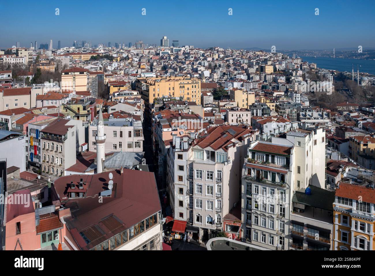 Aerial View of Beyoglu district of Istanbul, Turkey Stock Photo - Alamy