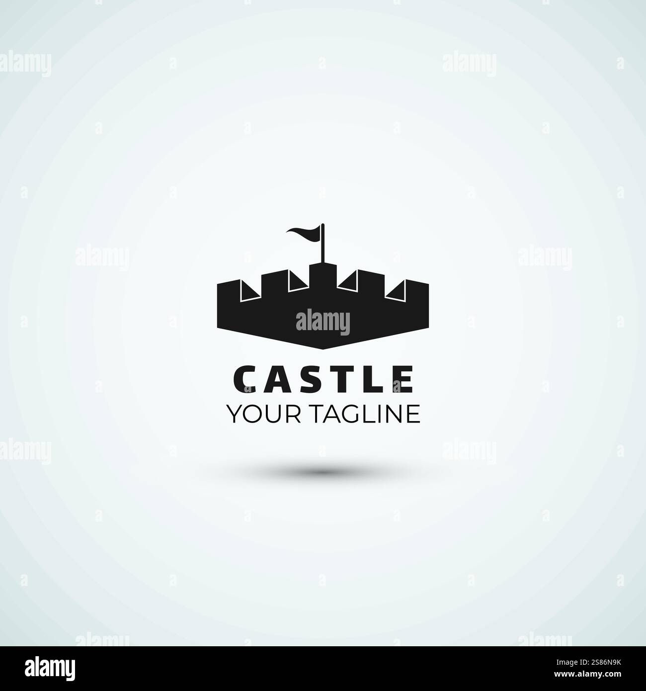 Castle logo design template icon new Stock Vector