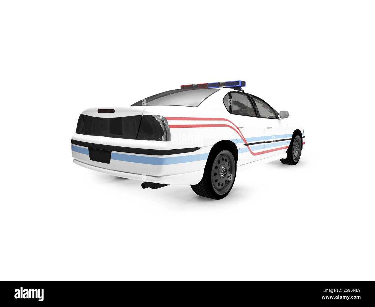 Isolated police car on a white background Stock Photo - Alamy