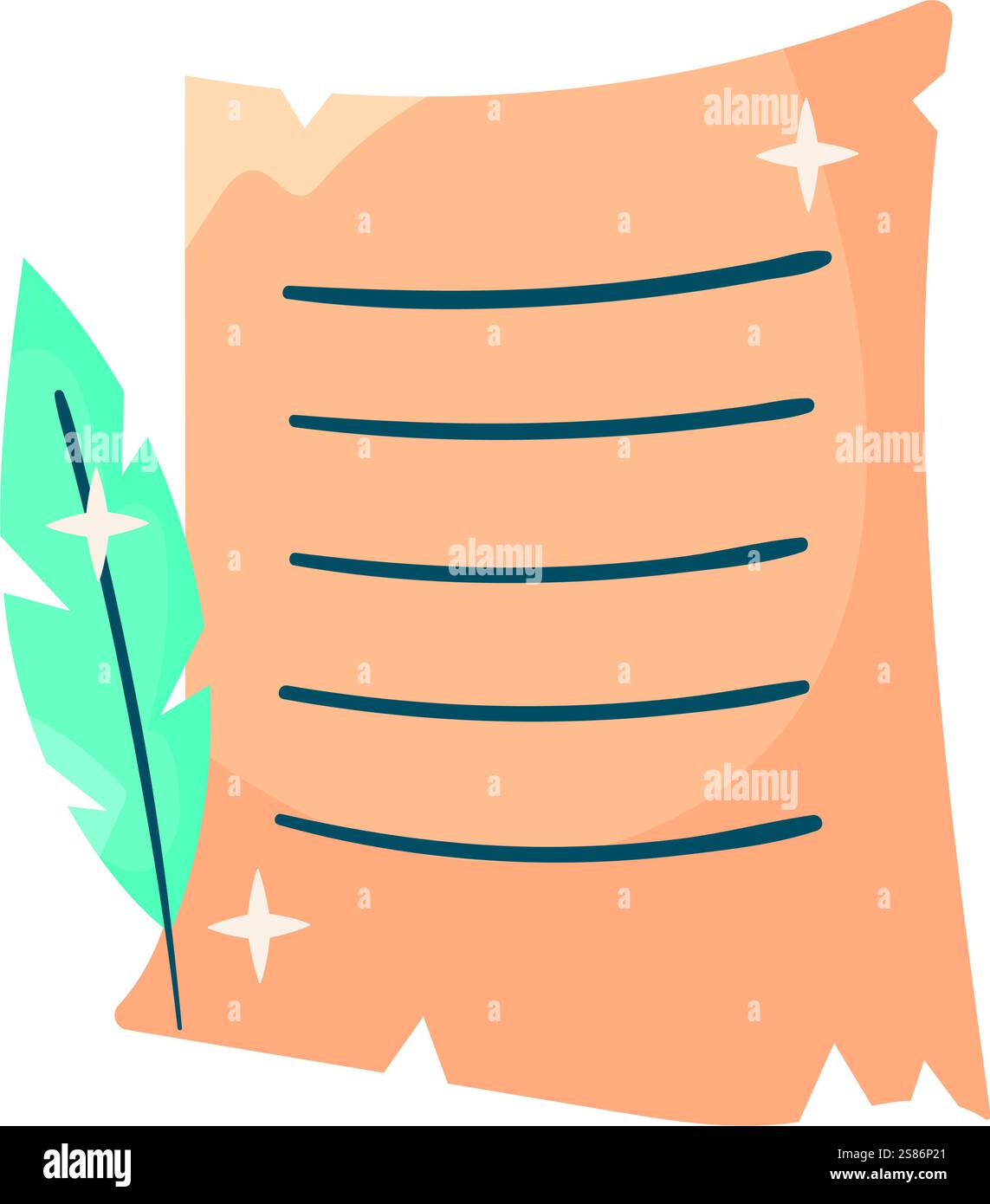 paper scroll and feather pen Stock Vector Image & Art - Alamy