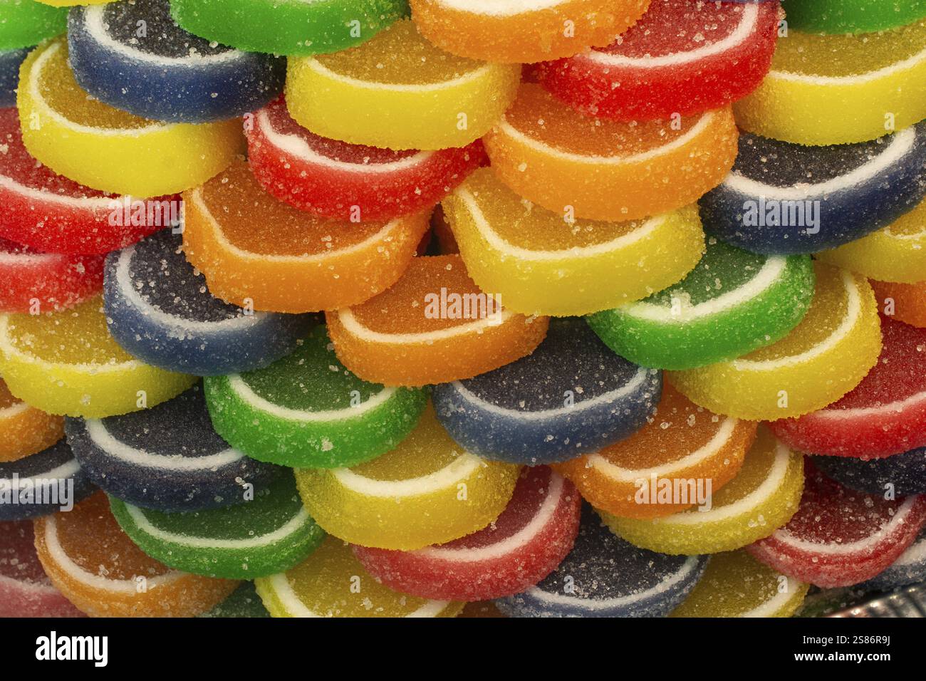 Colorful bright candies as snack Stock Photo