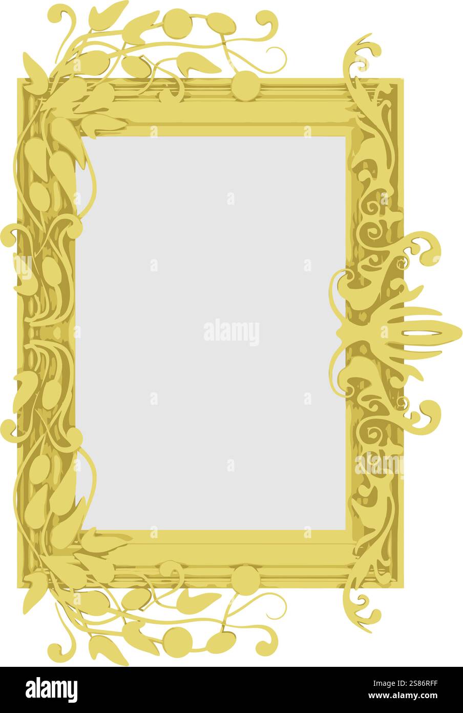 Vector gold frame Stock Photo - Alamy