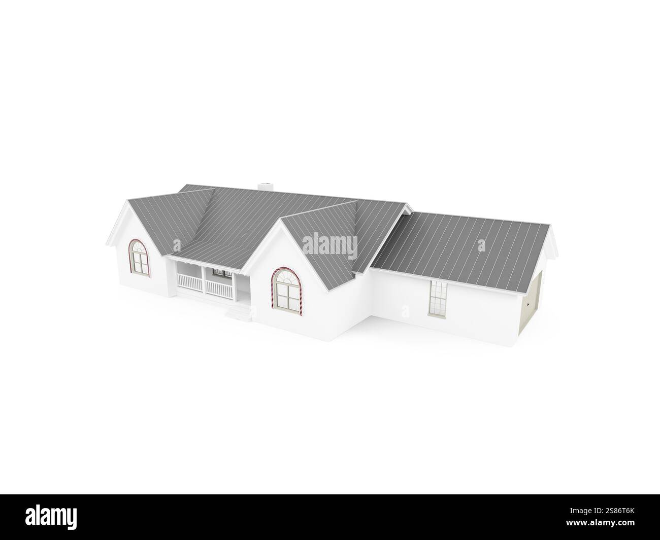 Isolated house on a white background Stock Photo - Alamy