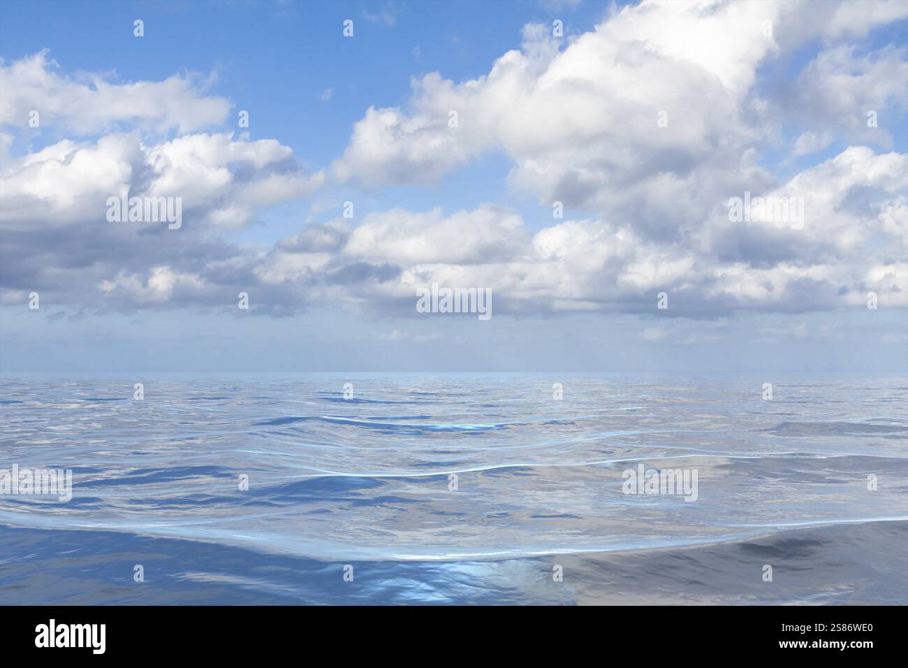 An image of the blue sky with white clouds over the sea Stock Photo - Alamy