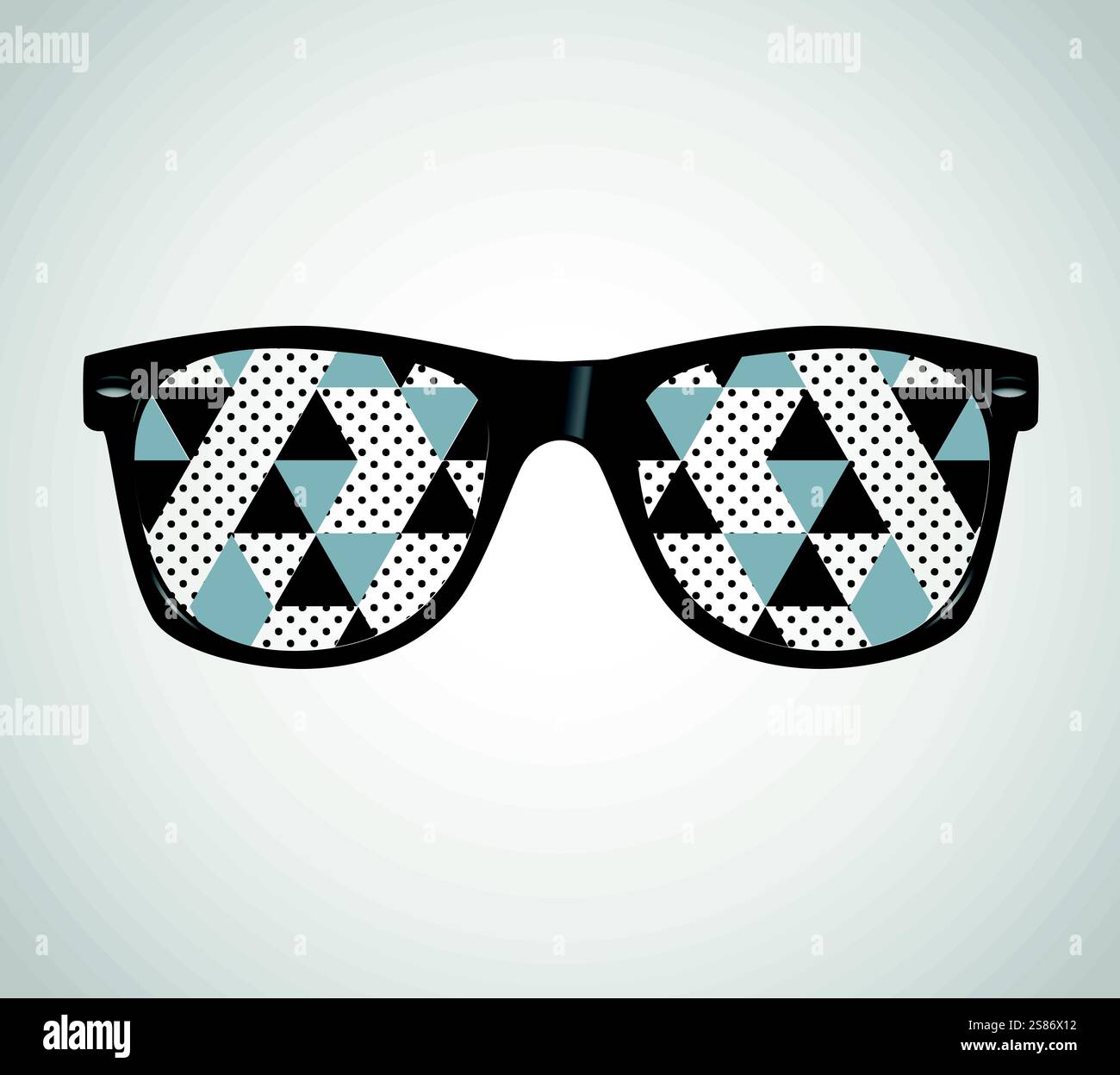 Sunglasses with Polygons Abstract Geometric Triangles Vector Illustration Stock Vector