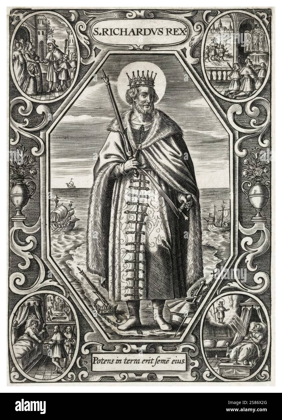Richard the lionheart illustration hi-res stock photography