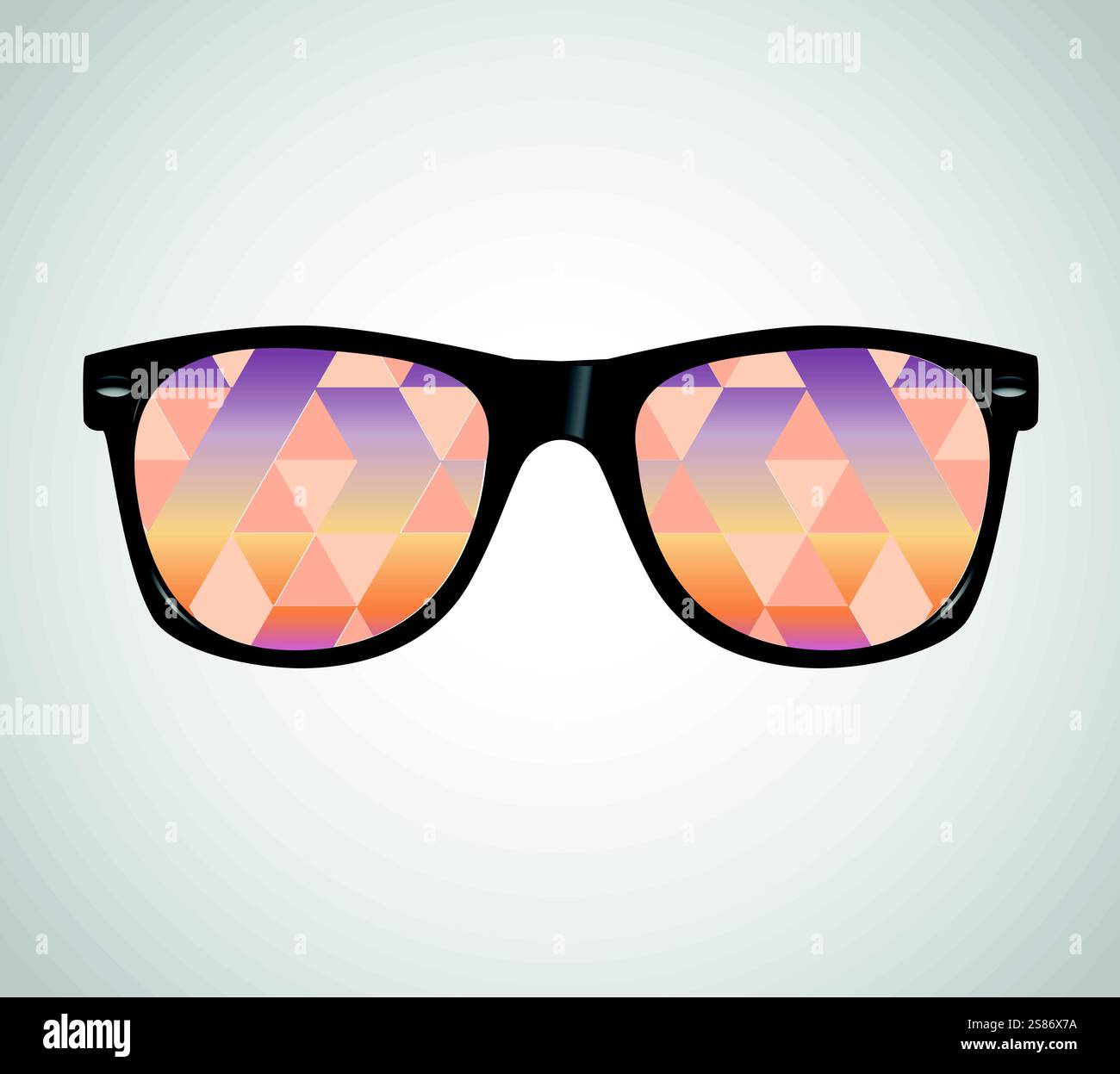 Sunglasses with Polygons Abstract Geometric Triangles Vector Illustration Stock Vector