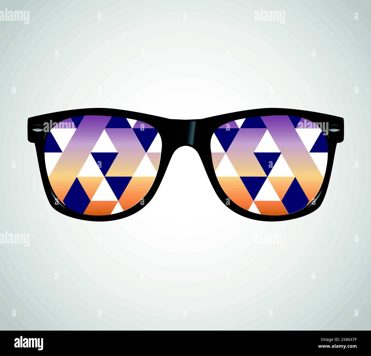 Sunglasses with Polygons Abstract Geometric Triangles Vector Illustration Stock Vector