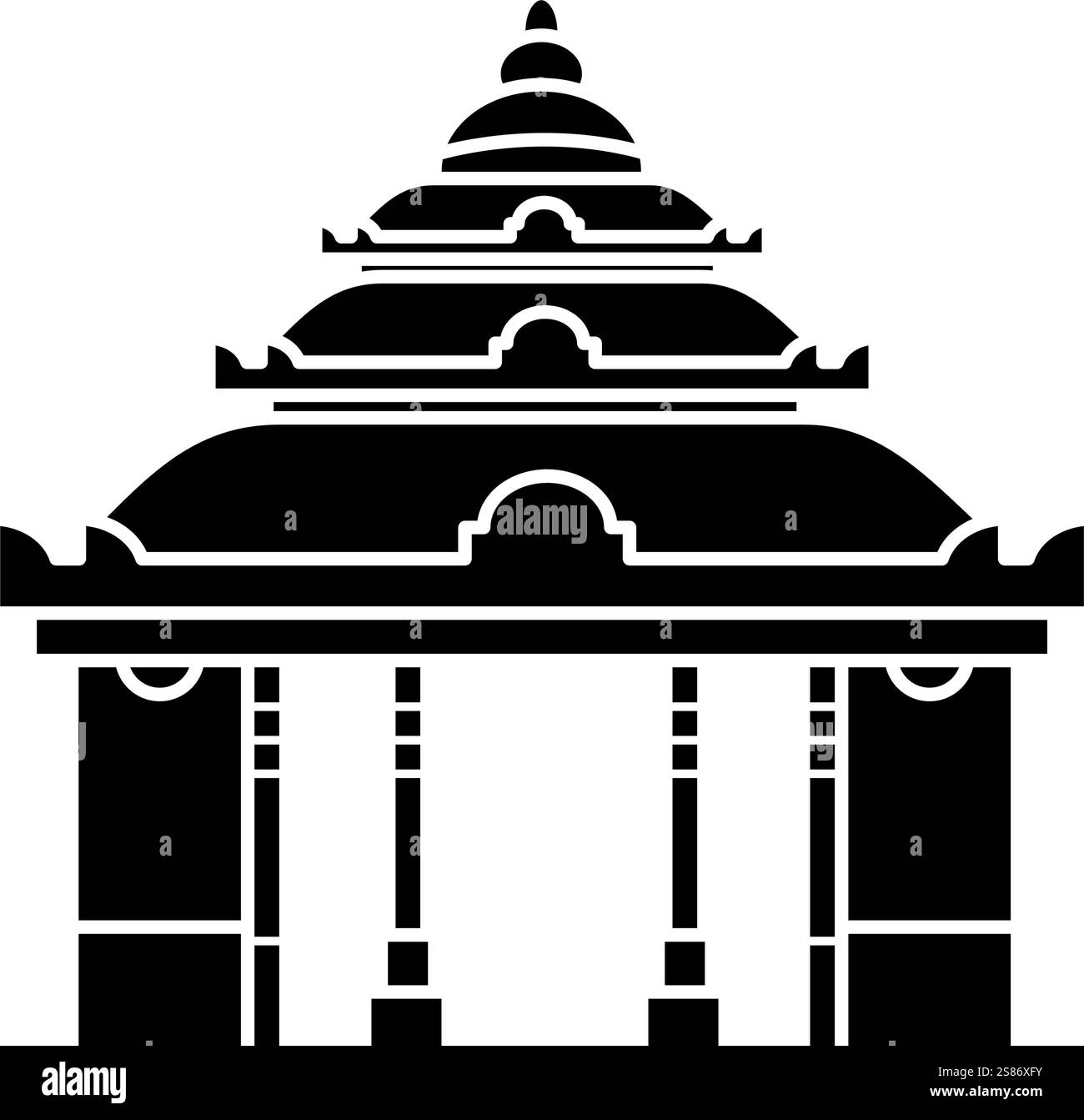 new-vishwanath-temple-silhouette-stock-vector-image-art-alamy