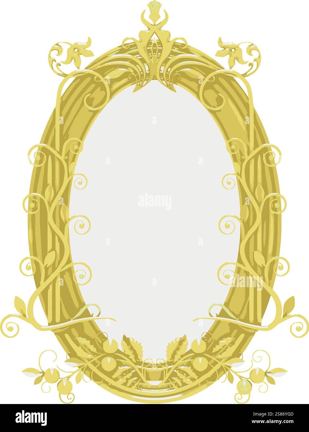 Vector gold frame Stock Photo - Alamy