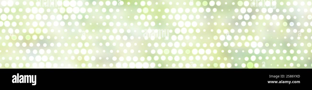 An stylish abstract green background white dots Stock Photo