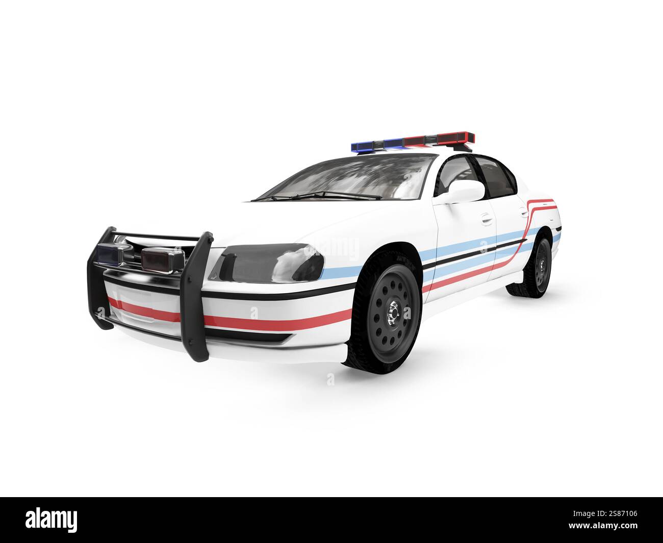Isolated police car on a white background Stock Photo - Alamy