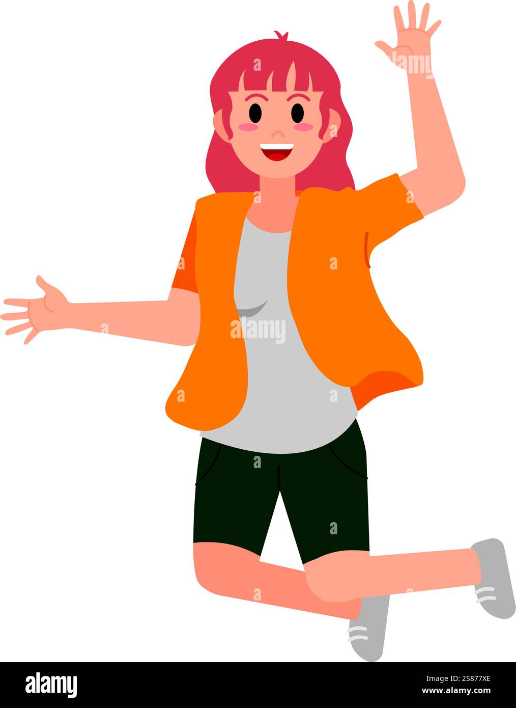 teenager jumping and celebrating Stock Vector Image & Art - Alamy