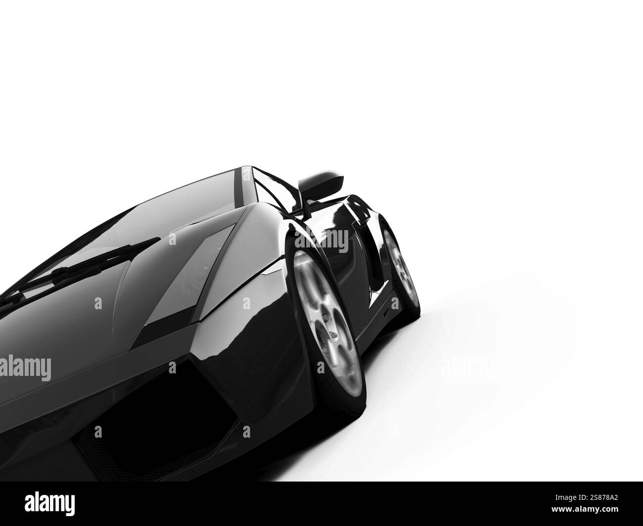 Isolated closeup sport car on a white background Stock Photo - Alamy