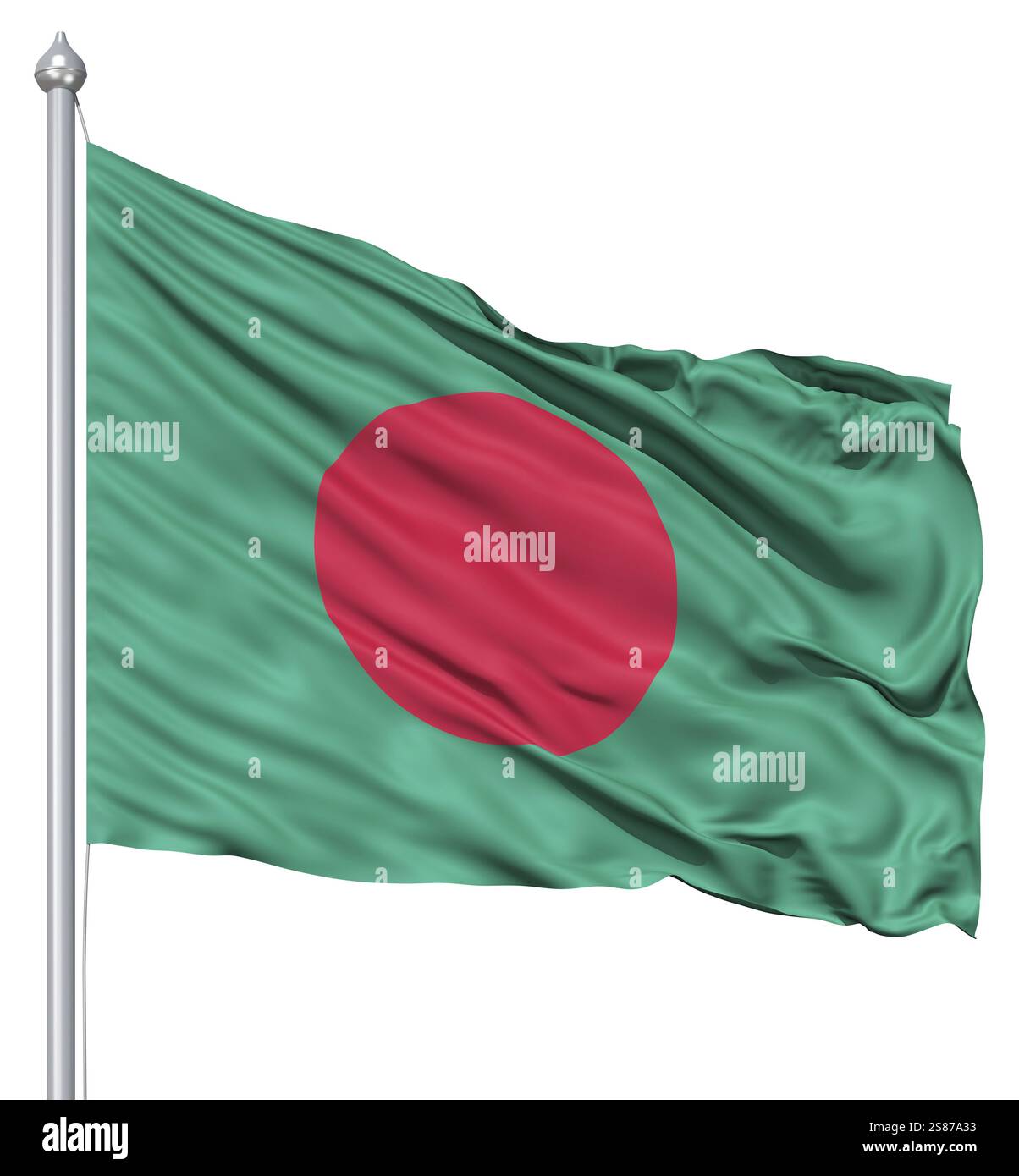 Realistic 3d flag of Bangladesh fluttering in the wind Stock Photo - Alamy