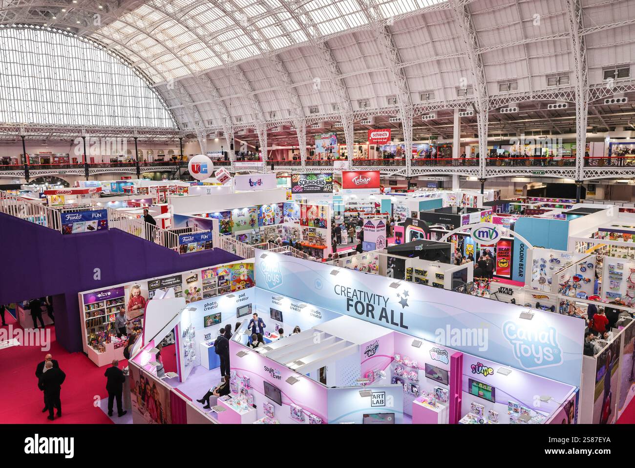 London, UK, 21st Jan 2025. General view of the halls. The Toy Fair 2025
