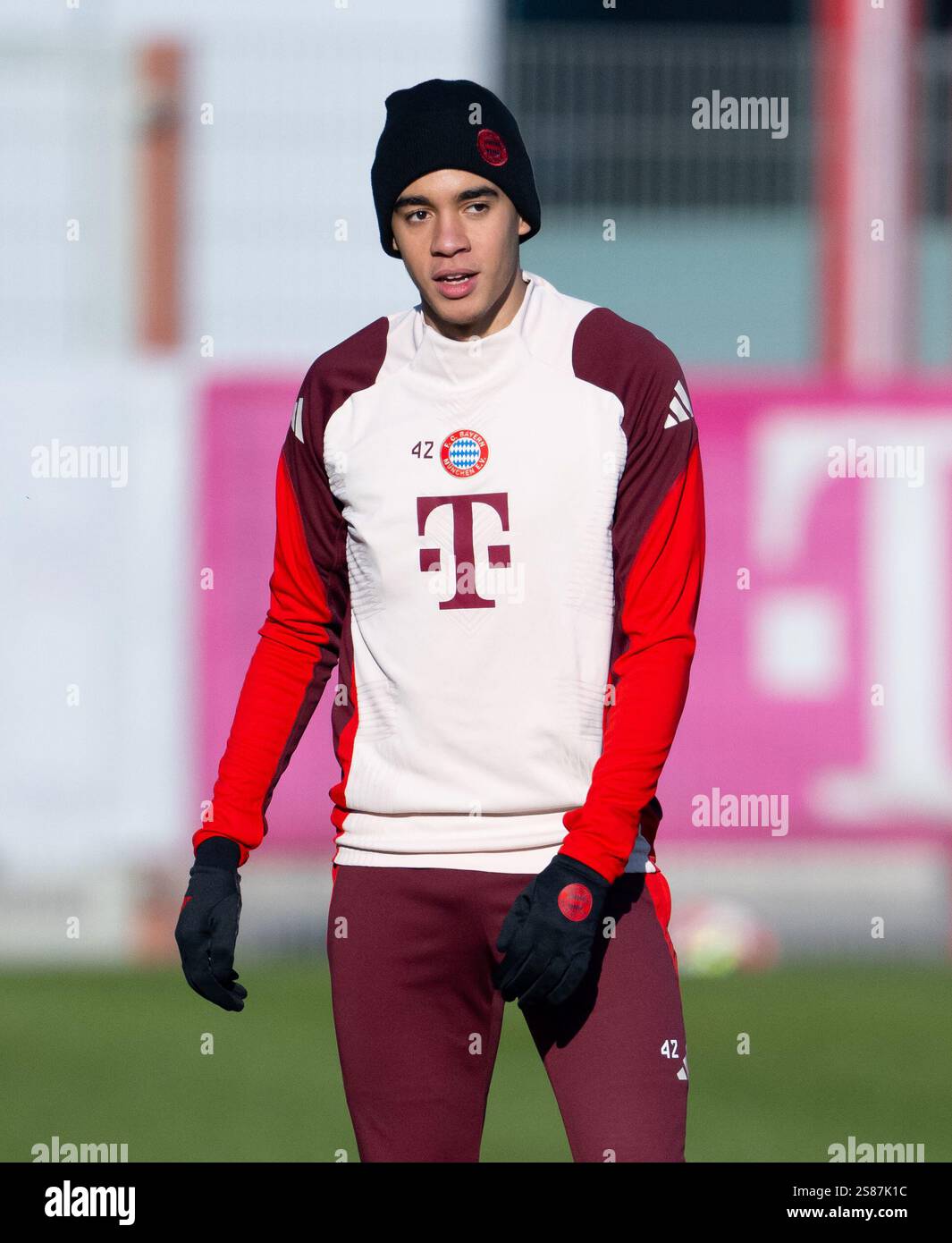 21 January 2025, Bavaria, Munich Soccer Champions League, before the